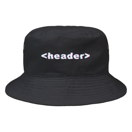 <header>(#000000 グリッチ) Bucket Hat