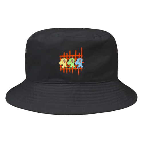 3匹の子犬 Bucket Hat