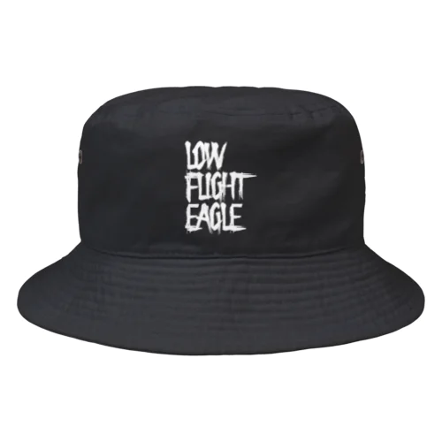 LOW FLIGHT EAGLE 白ロゴ バケットハット