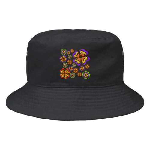 レトロポップフラワー70's Bucket Hat