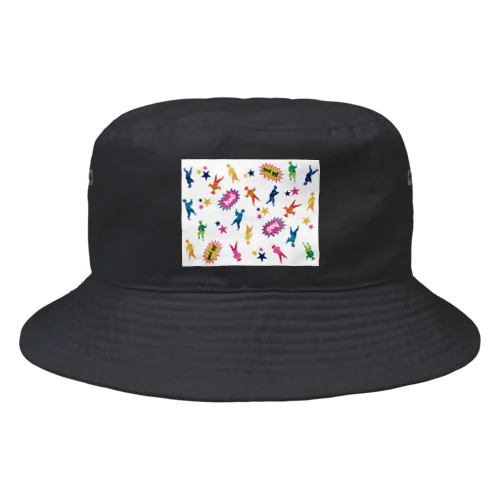 【白背景】ランダムPOP功夫ガール  Bucket Hat