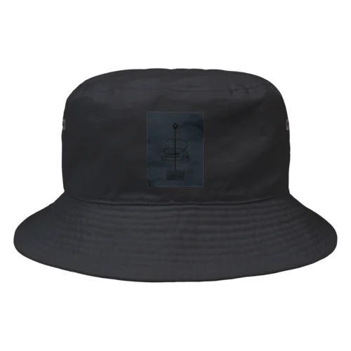 gray blue green Tree Bucket Hat