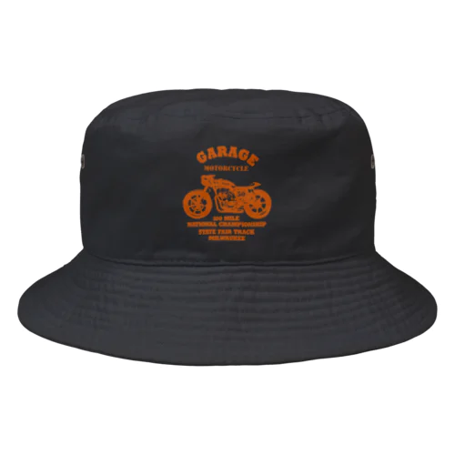 武骨なバイクデザイン orange Bucket Hat