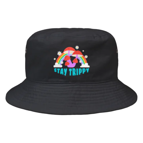 STAY TRIPPY（飛んだままでいろ）マジックマッシュルーム　きのこ　サイケデリック　LSD　幻覚 Bucket Hat