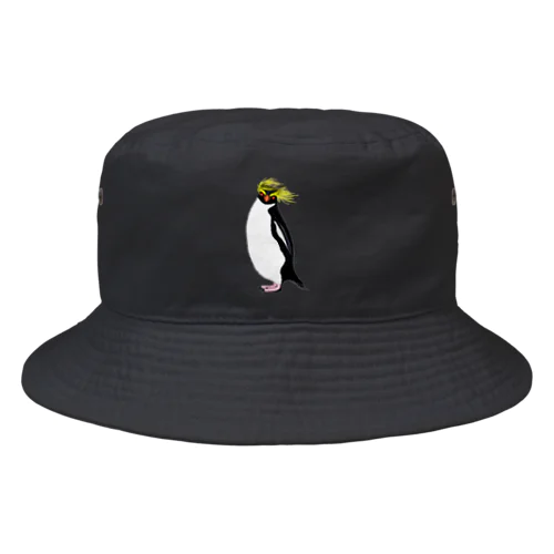 　風に吹かれるイワトビペンギンさん(文字無しバージョン Bucket Hat