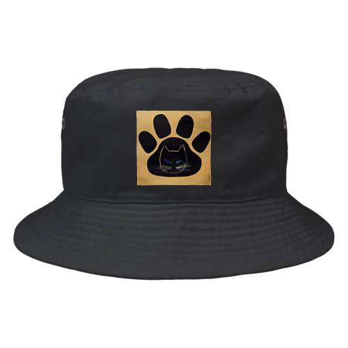 チェコ　足跡ウィンクねこ Bucket Hat