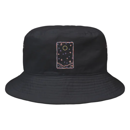 夜桜と散歩猫 Bucket Hat