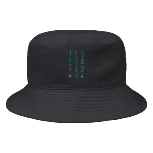 ダイヤルパッド(単色黒背景) Bucket Hat