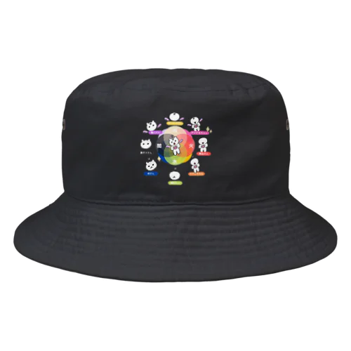 虹キャラチャート(クリア) Bucket Hat