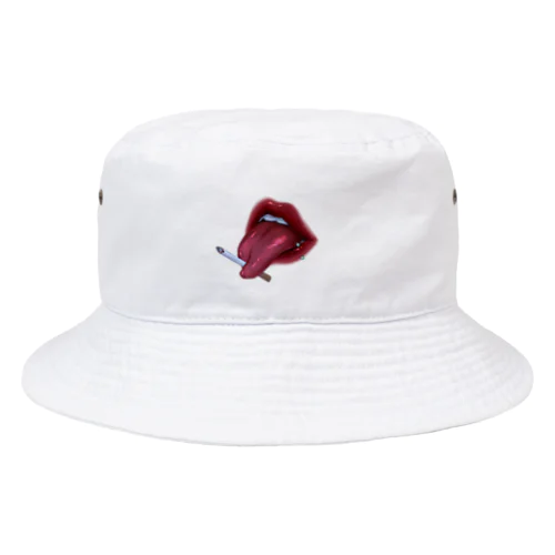 蛇舌と煙草（ホワイト） Bucket Hat