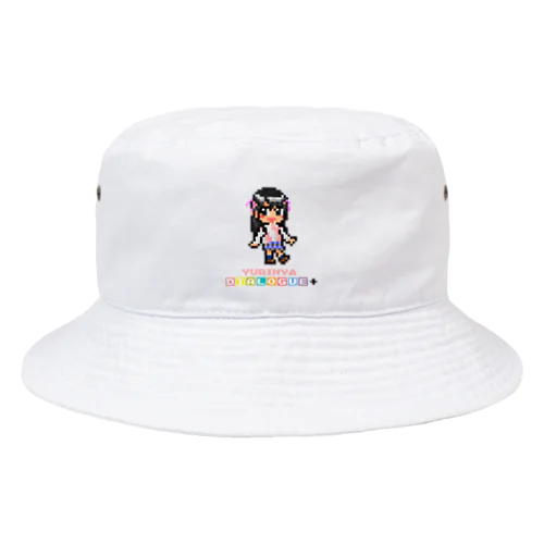 ドットDIALOGUE＋ ゆりにゃ推しバケットハット(白) Bucket Hat