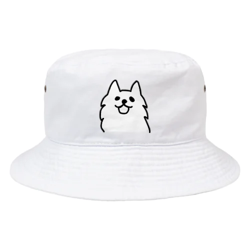 笑顔の白犬 Bucket Hat