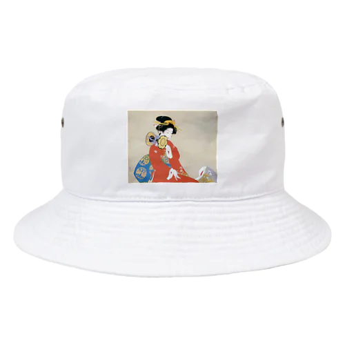 Ukiyoe  浮世絵　上村松園・鼓の音 Bucket Hat