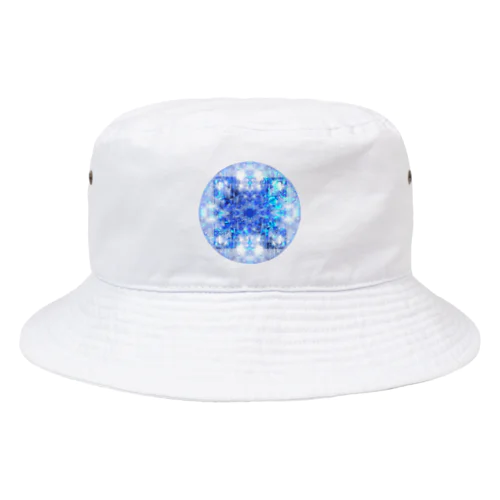 Blue graphics(circle) Bucket Hat