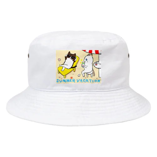 猫のサマバケ Bucket Hat