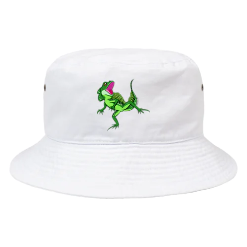 水辺の忍者グリーンバシリスク Bucket Hat