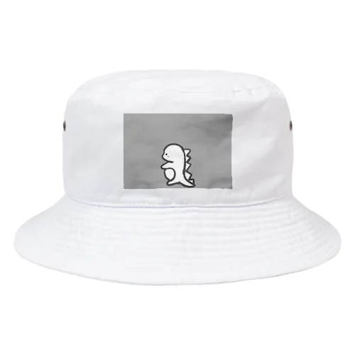 ゆるかわ恐竜 グレー Bucket Hat