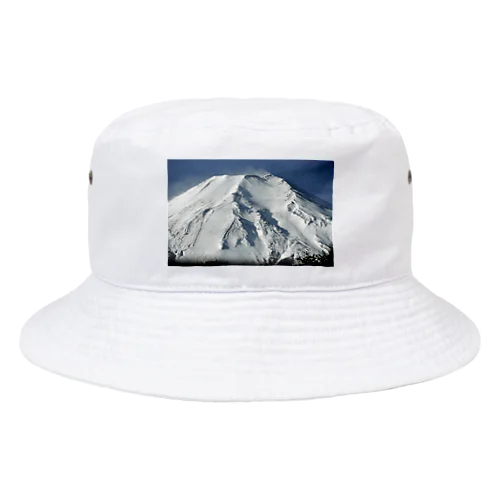 冠雪した富士山_003 Bucket Hat