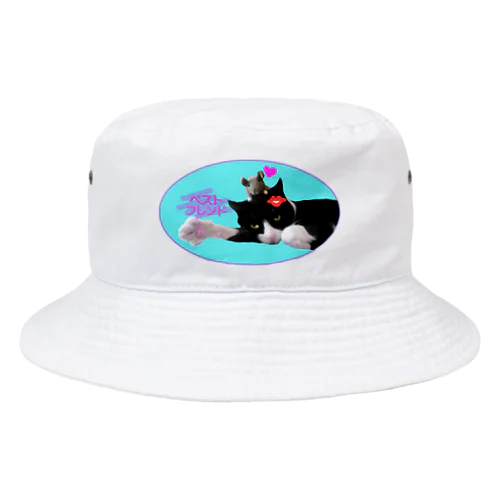 ベストフレンド ネコ丸とネズミ（ブルー） Bucket Hat