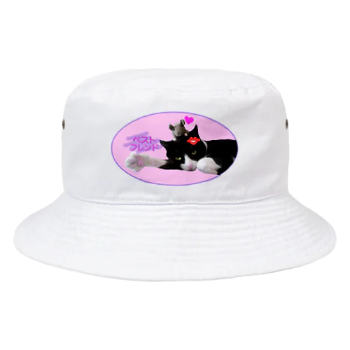 ベストフレンド ネコ丸とネズミ（ピンク） Bucket Hat