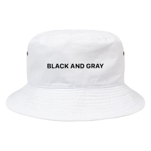 BLACK AND GRAY Bucket Hat