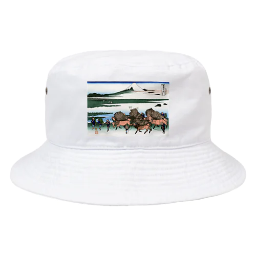 葛飾北斎_冨嶽三十六景　駿州大野新田 Bucket Hat