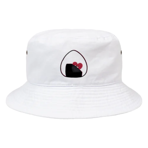 Grumpy Onigiri Heart Bucket Hat