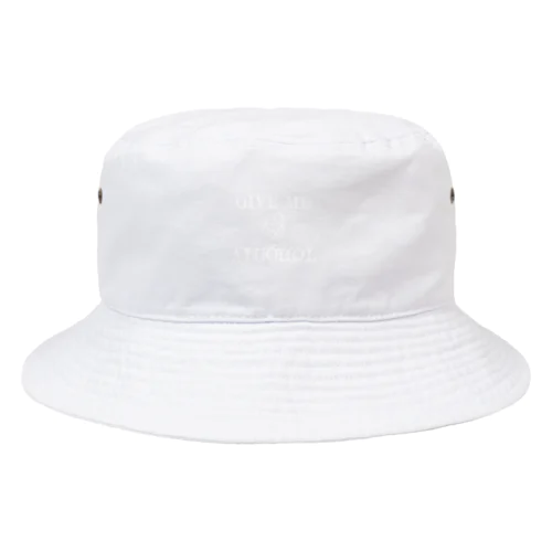 GIVE ME ALCOHOL! WHITE Bucket Hat
