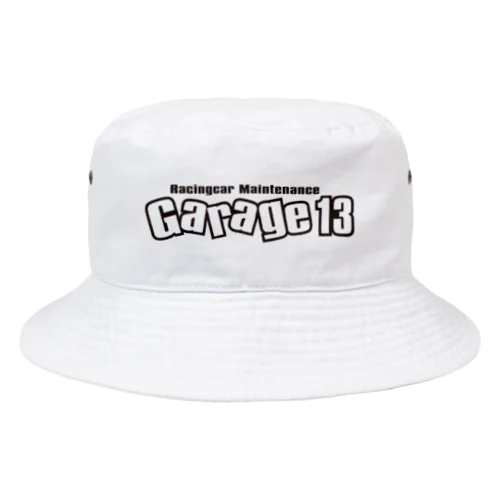 Garage13_BIGロゴホワイト Bucket Hat