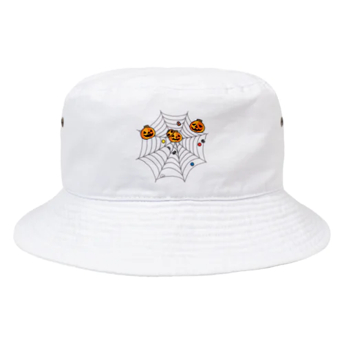 蜘蛛の巣　今日の獲物はかぼちゃ Bucket Hat