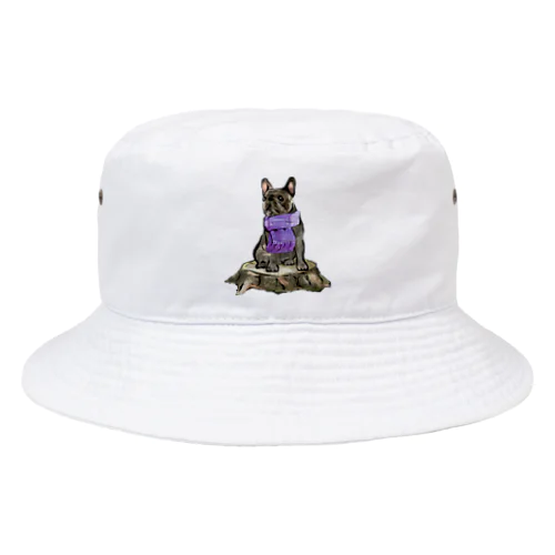 マフラー犬　フレンチブルドッグ　ブリンドル Bucket Hat