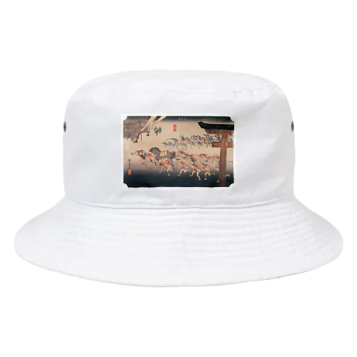 広重_東海道五拾三次 宮 熱田神 Bucket Hat