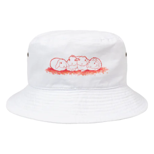 むぎゅっとくっつきお座りうさぎ Bucket Hat