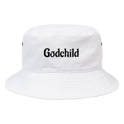 Godchild／white Bucket Hat