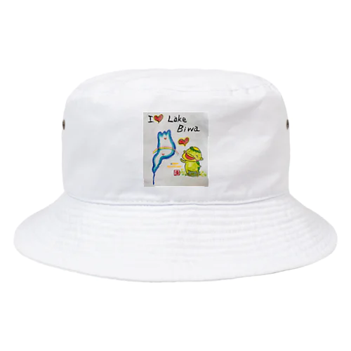 アイラブ琵琶湖カッパくん Bucket Hat