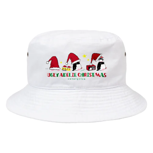 UGLY ADELIE CHIRISTMAS 0586 アデリーペンギン サンタ帽子 横並び Bucket Hat