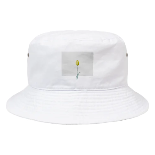 Lemon Tulip × Greige × Logo Bucket Hat