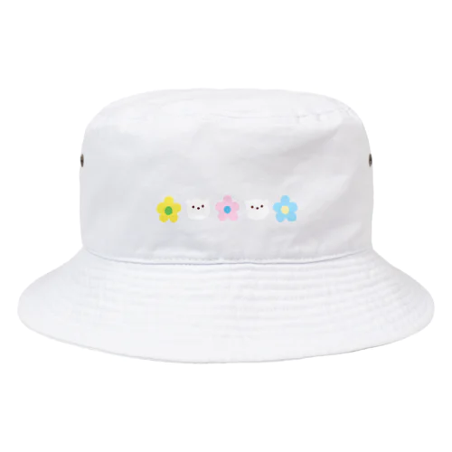 白くまとお花 Bucket Hat