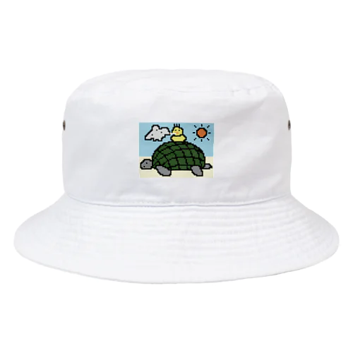 亀に乗る鳥 Bucket Hat