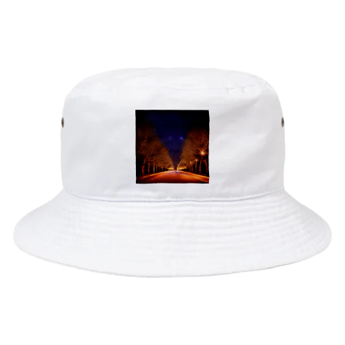 イルミネーションの並木道 Bucket Hat