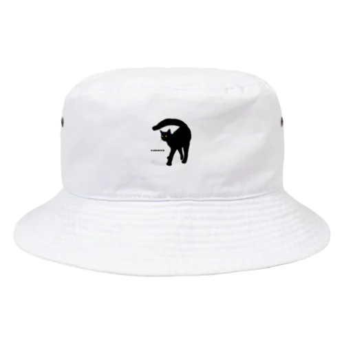 黒猫たんのおちりが堪能出来る権利の付与 黒ロゴ Bucket Hat