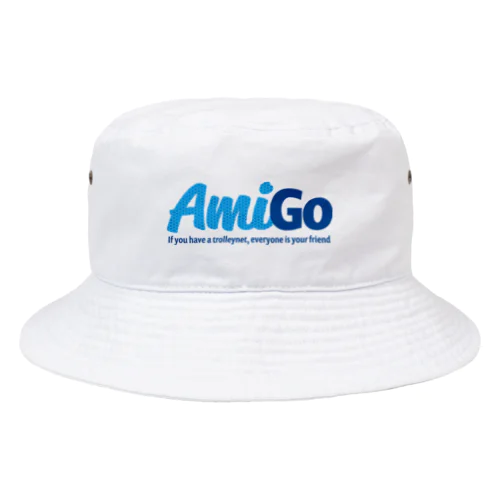 AmiGo-網ーゴ ロゴ（ブルー） Bucket Hat