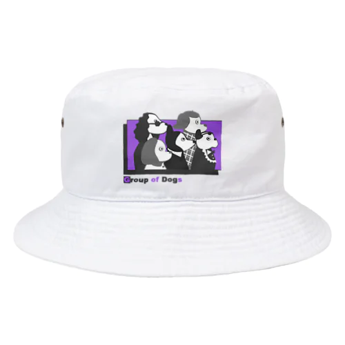 犬の群像（紫） Bucket Hat