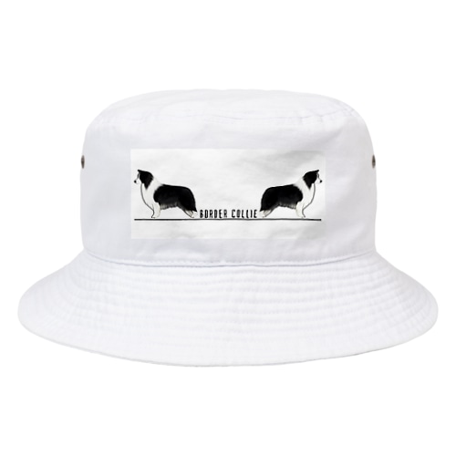 ボーダーコリー　モノクロver Bucket Hat