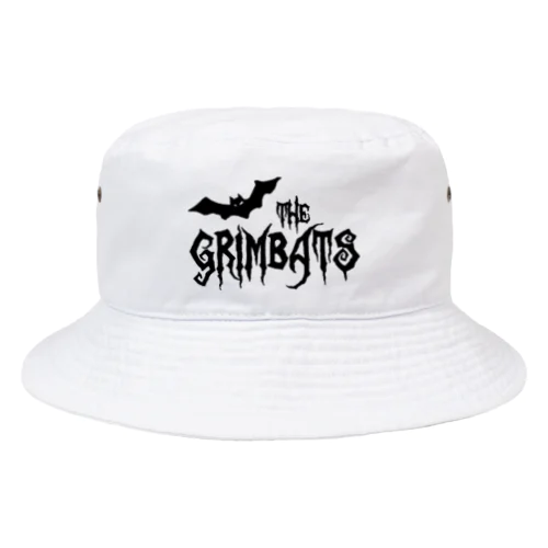 GRIMBATS logo-1 Black Bucket Hat