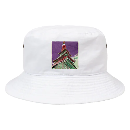 tokyotower3 Bucket Hat