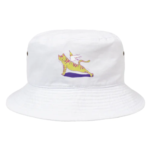 猫のびーー鳥スサーー Bucket Hat