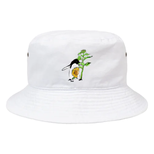 ペンギンとヒマワリ Bucket Hat