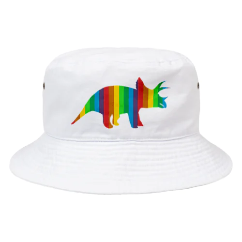 カラフルなトリケラトプス Bucket Hat