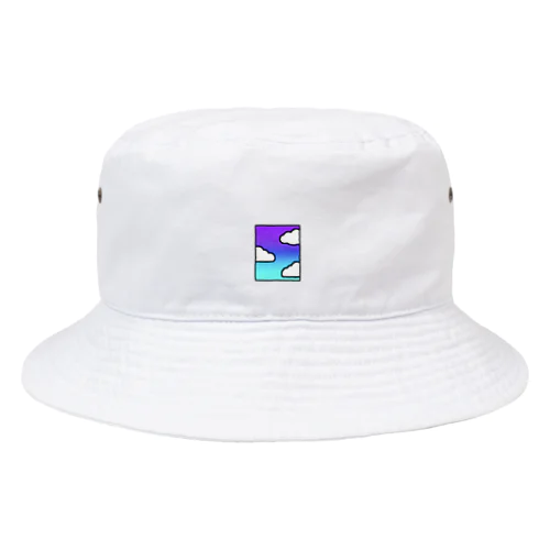 むらさきとあおいそらとしろいくも Bucket Hat